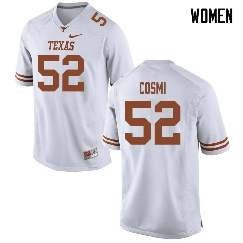 Women #52 Samuel Cosmi Texas Longhorns College Football Jerseys Sale-White